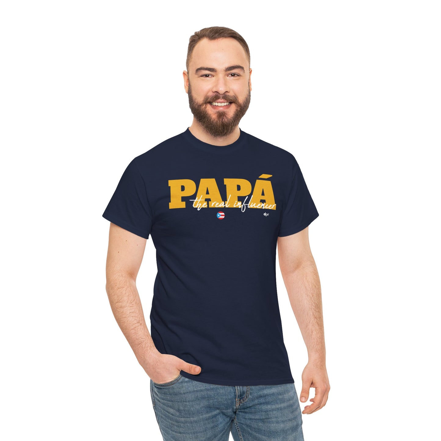 Papá The Real Influencer Yellow Heavy Cotton Tee