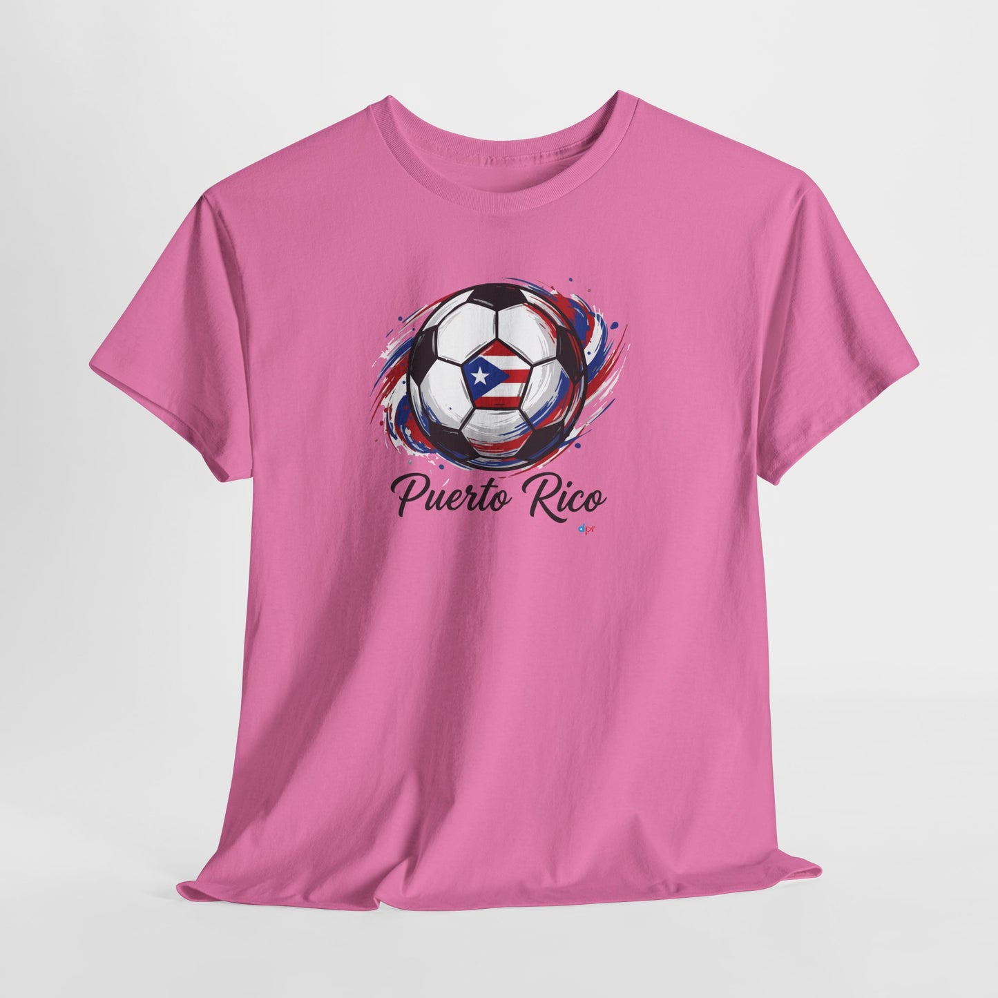 Puerto Rico Soccer Ball Flag | Unisex Heavy Cotton T-Shirt