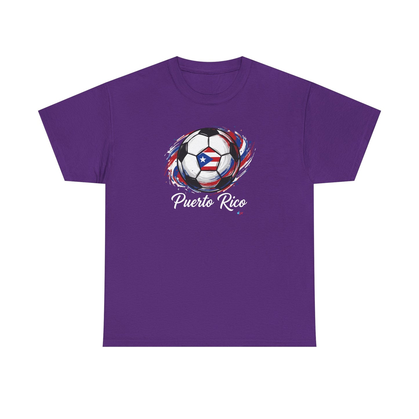 Puerto Rico Soccer Ball Flag | Unisex Heavy Cotton T-Shirt