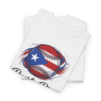 Puerto Rico Baseball Flag | Unisex Heavy Cotton T-Shirt