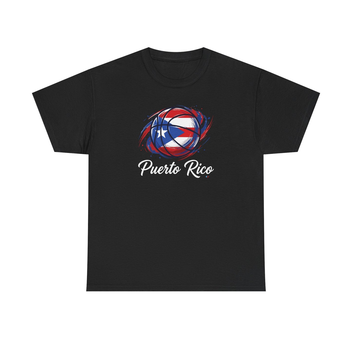Puerto Rico Basketball Flag 2 | Unisex Heavy Cotton T-Shirt