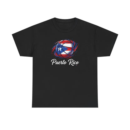 Puerto Rico Basketball Flag 2 | Unisex Heavy Cotton T-Shirt