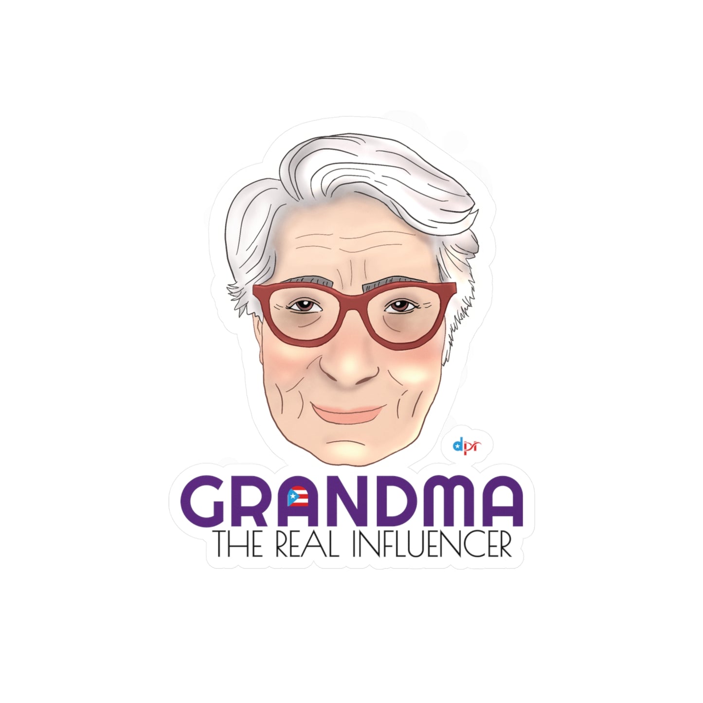 Grandma The Real Influencer Kiss-Cut Vinyl Decals