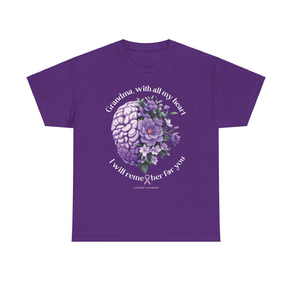 GRANDMA I Will Remember for You  Unisex Heavy Cotton Tee