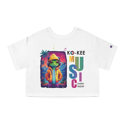 Coqui I Play Music Every Night Flowy Cropped Tee