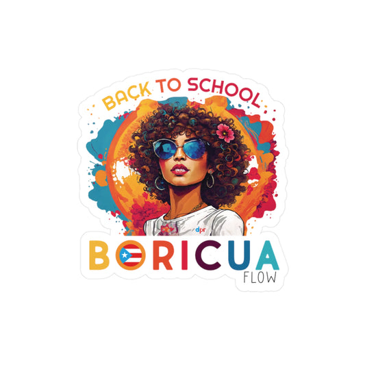 Back to School Boricua Girl Flow Kiss-Cut Vinyl Decals