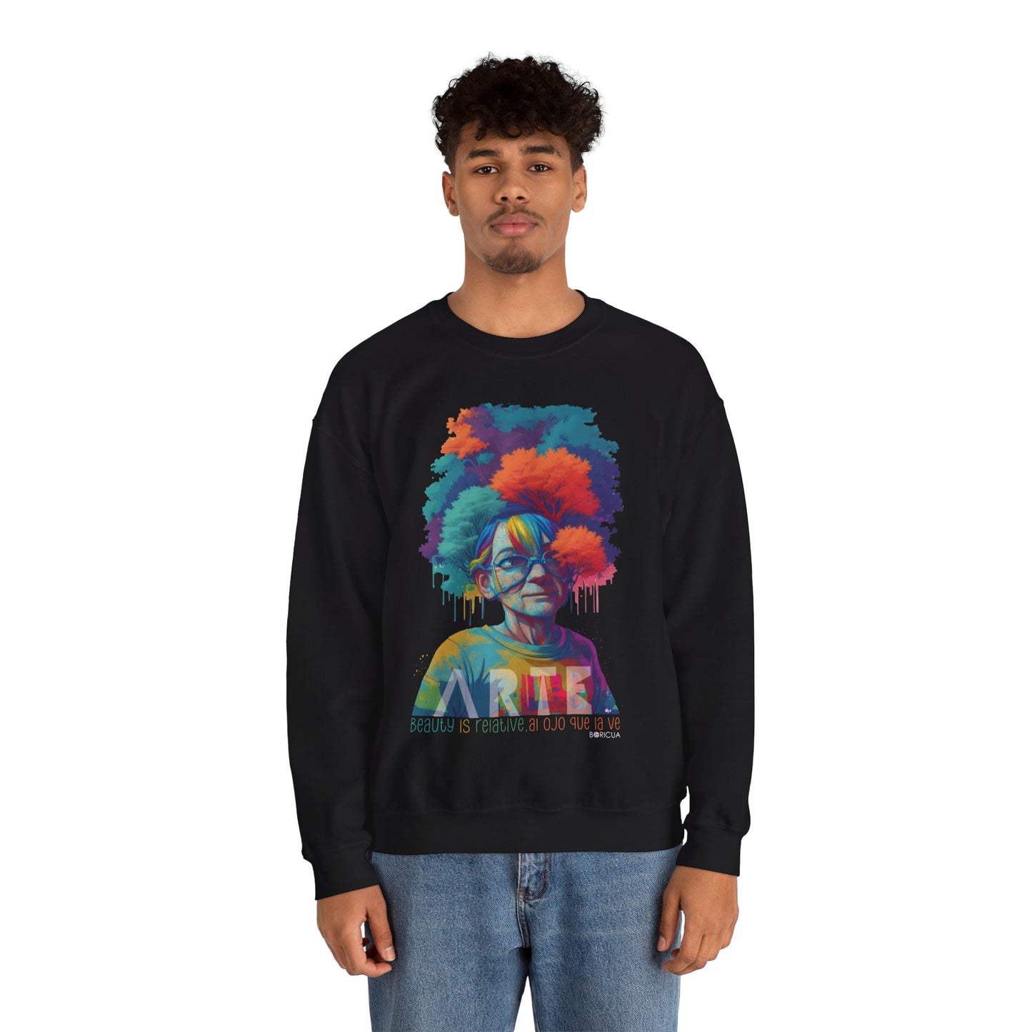Belleza Relativa Boricua Heavy Blend™ Crewneck Sweaters