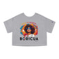 Back To School Boricua Girl Flow Black T Shirt Flowy Cropped Tee