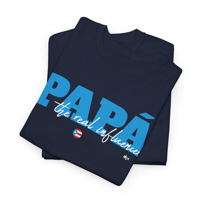 Papá The Real Influencer Blue Heavy Cotton Tee