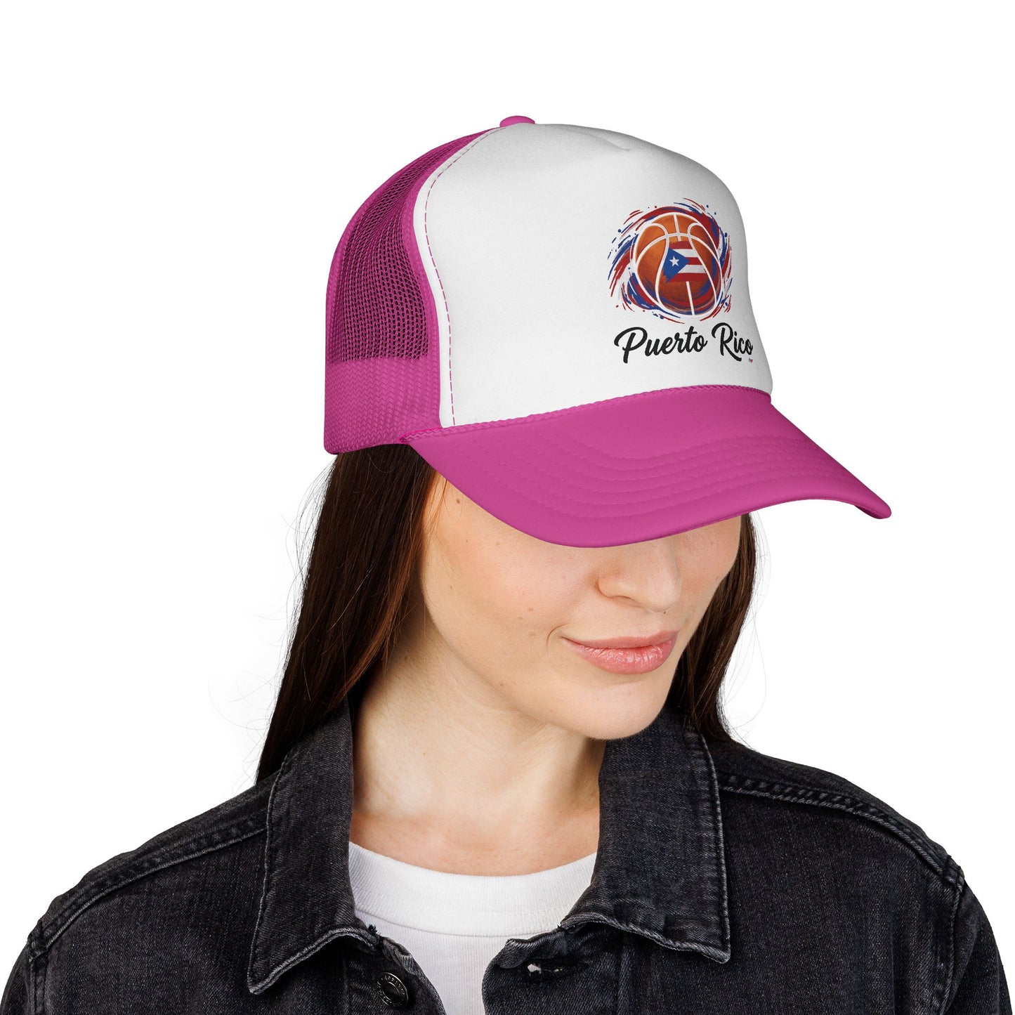 Puerto Rico Basketball Flag Trucker Caps FREE SHIPPING