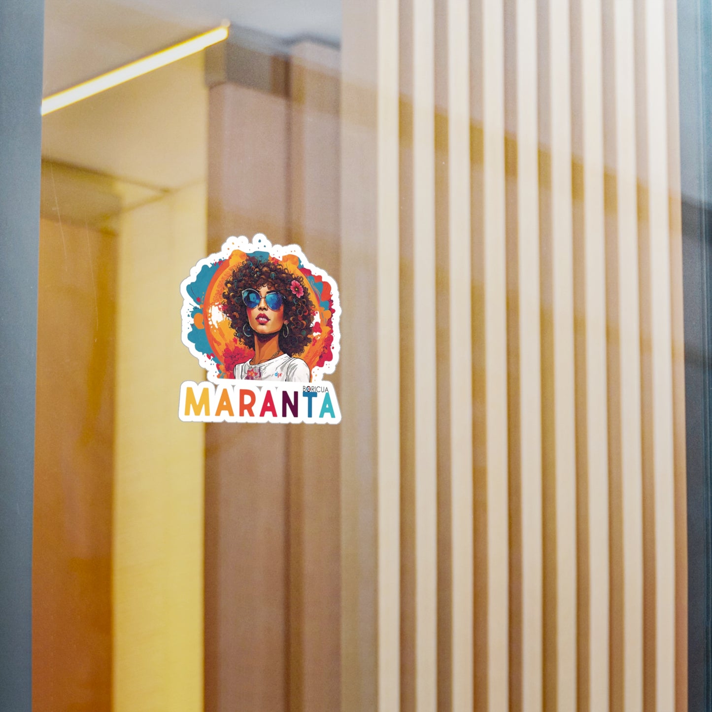 Maranta Boricua Girl Kiss-Cut Vinyl Decals