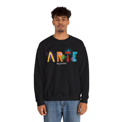Arte My Passion Bandera Puerto Rico Heavy Blend™ Crewneck Sweaters