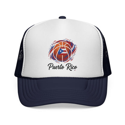 Puerto Rico Basketball Flag Trucker Caps FREE SHIPPING