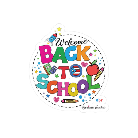 Back to School Boricua Teacher Kiss-Cut Vinyl Decals