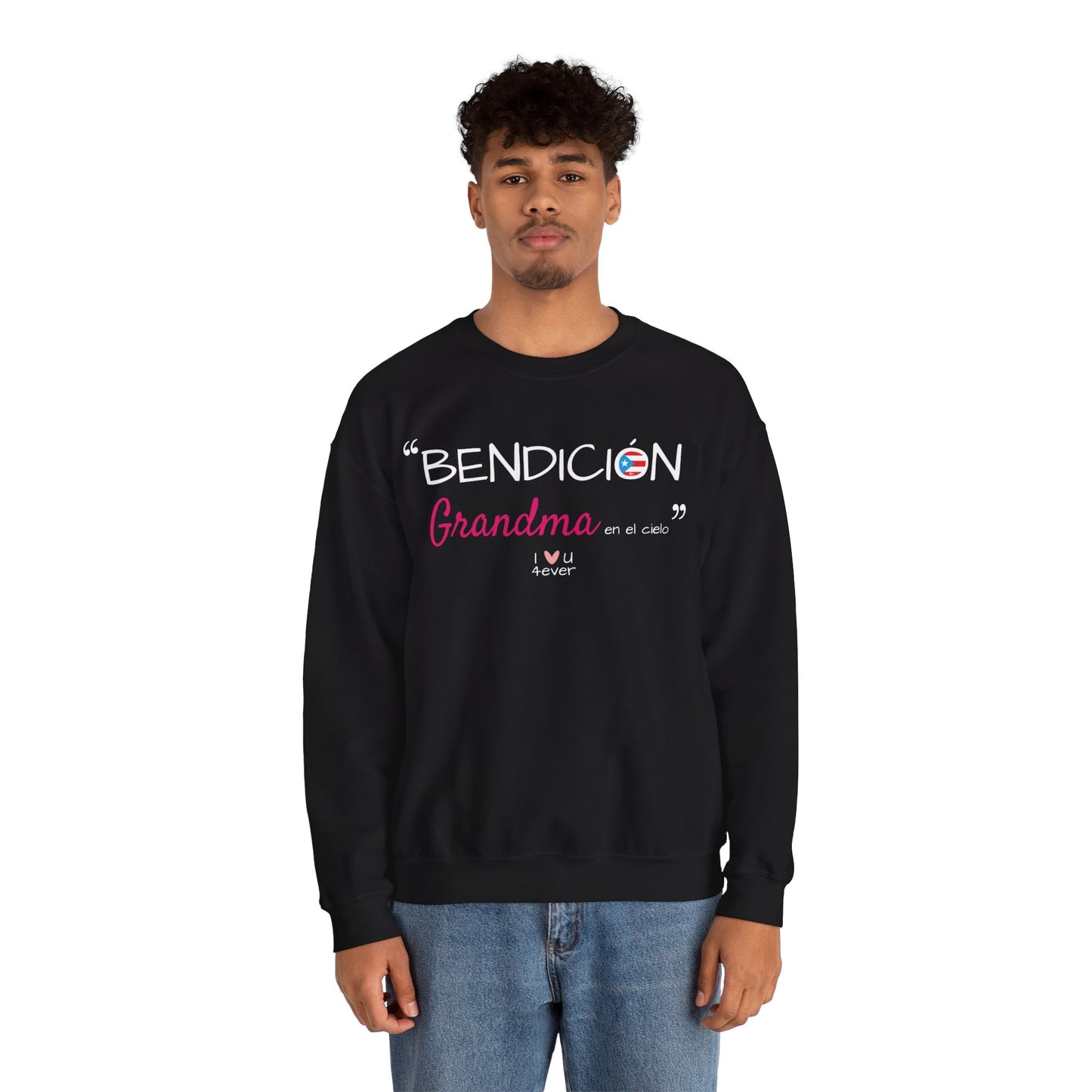 Bendición Grandma Boricua Unisex Heavy Blend™ Crewneck Sweaters