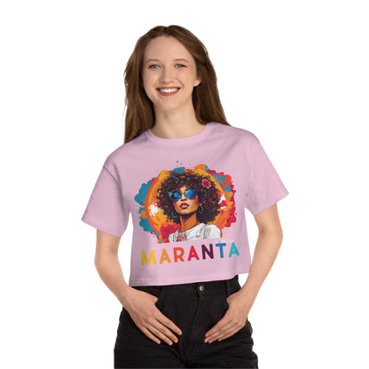 Maranta Boricua Girl Women's Flowy Cropped Tee