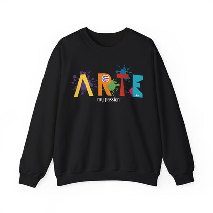 Arte My Passion Bandera Puerto Rico Heavy Blend™ Crewneck Sweaters
