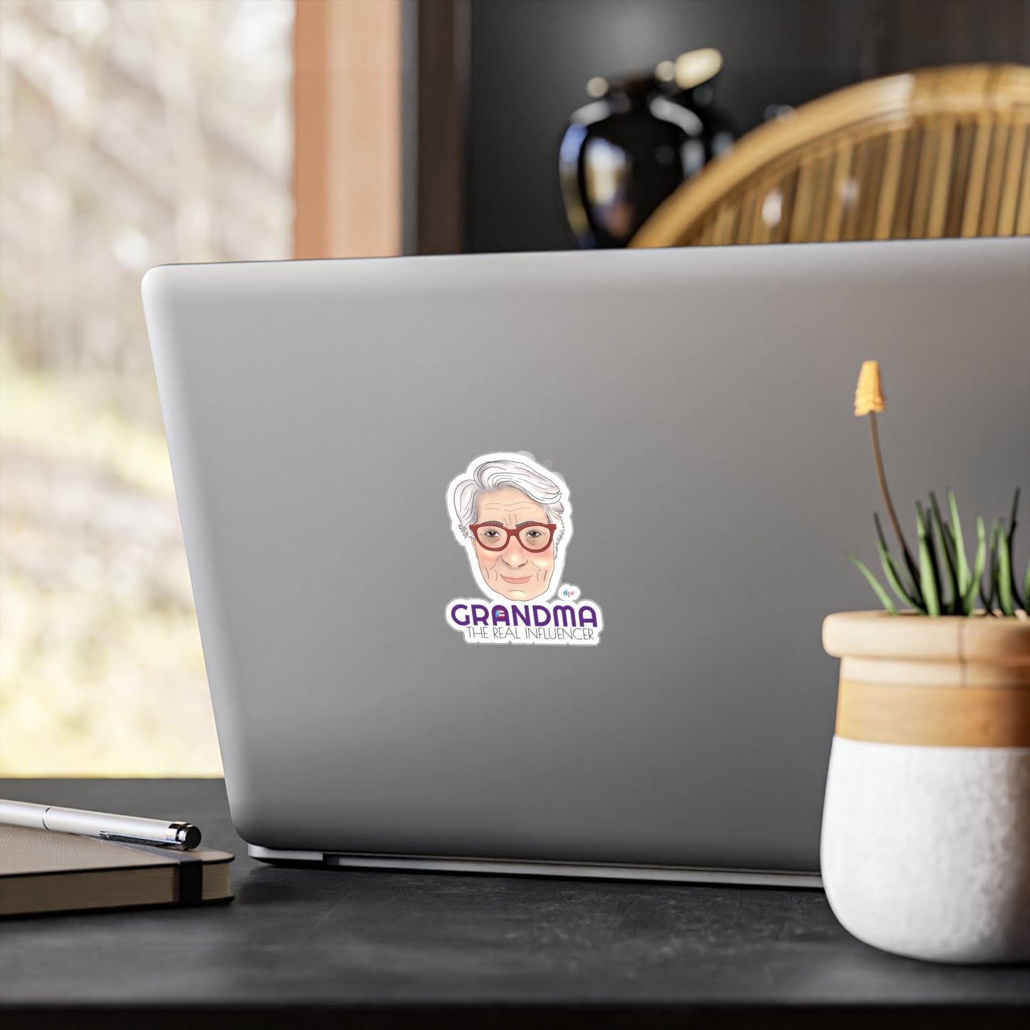 Grandma The Real Influencer Kiss-Cut Vinyl Decals
