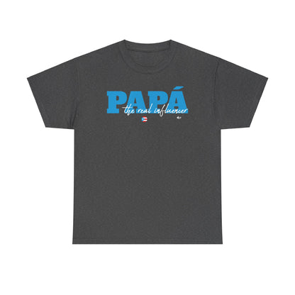 Papá The Real Influencer Blue Heavy Cotton Tee