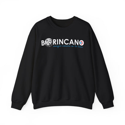BORINCANO aunque naciera en la luna Unisex Heavy Blend™ Crewneck Sweaters