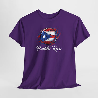 Puerto Rico Basketball Flag 2 | Unisex Heavy Cotton T-Shirt