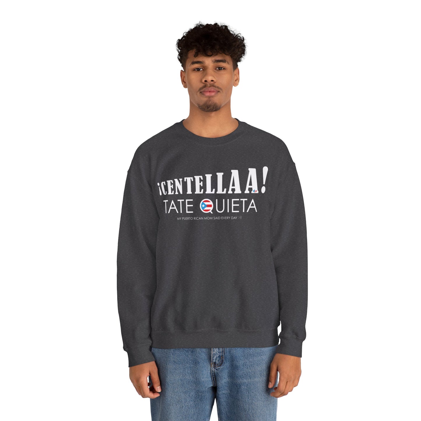 CENTELLA! Puerto Rican Mom WOMAN Heavy Blend™ Crewneck Sweaters