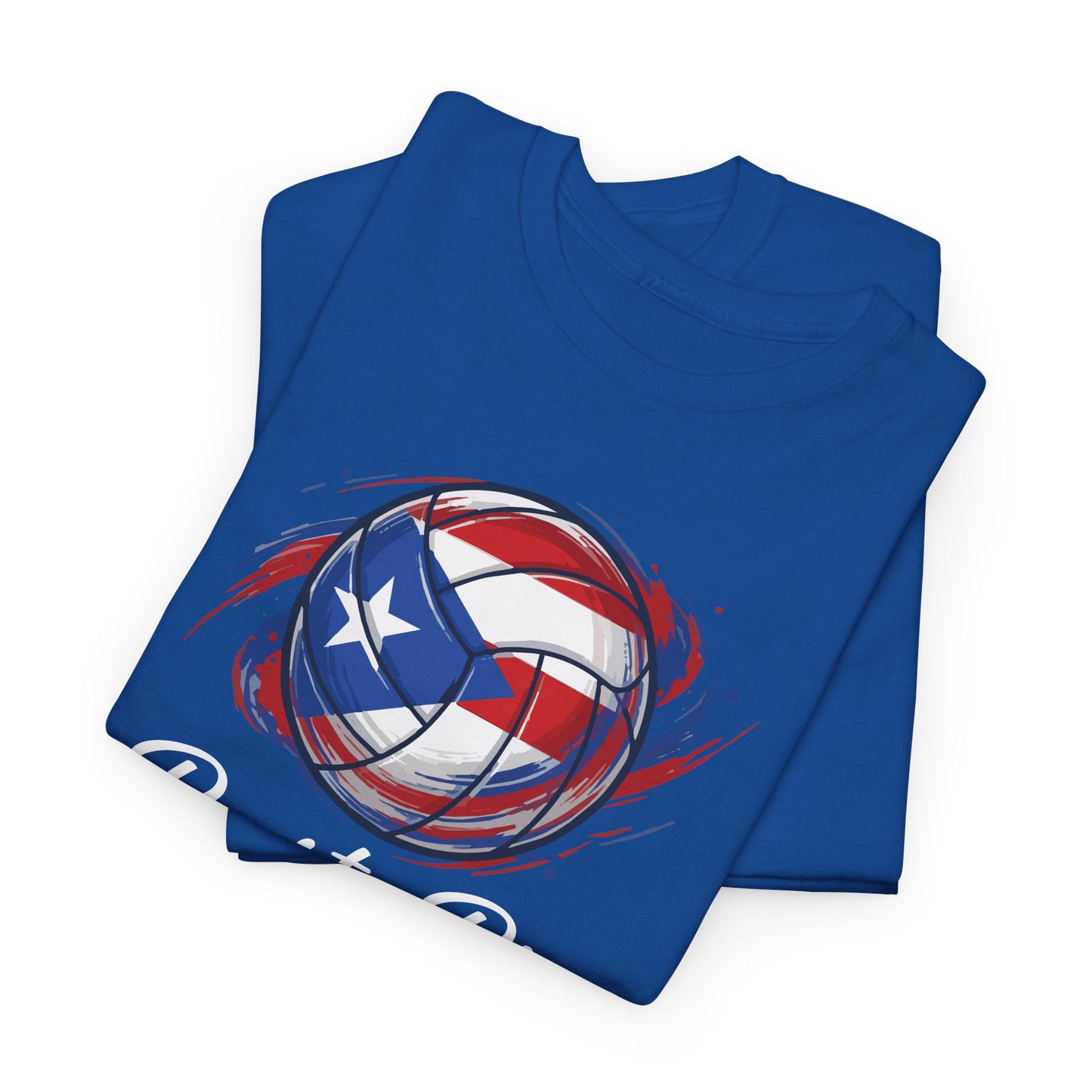 Puerto Rico Volleyball Flag | Unisex Heavy Cotton T-Shirt