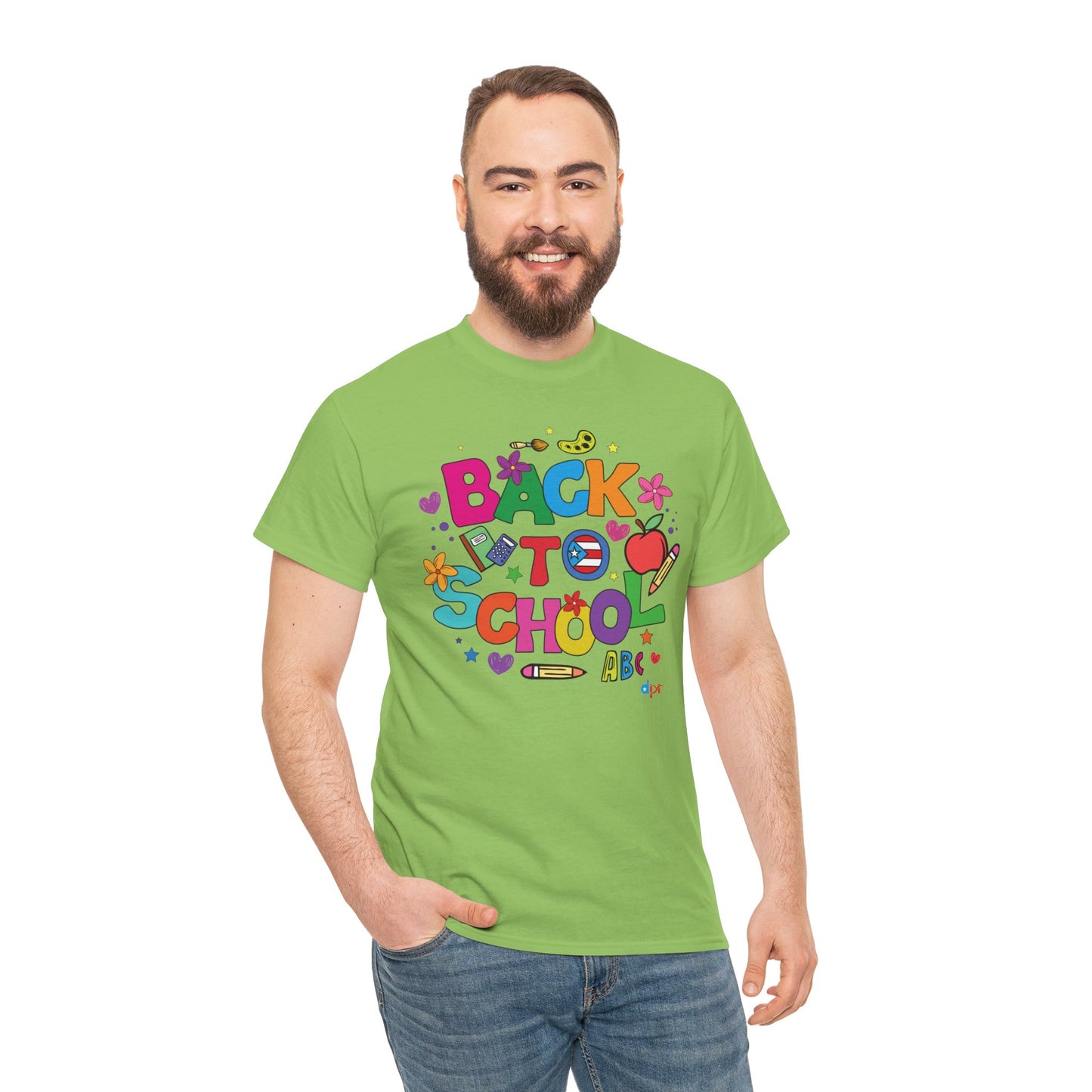 Back to School Boricua Teacher Heavy Cotton Tee