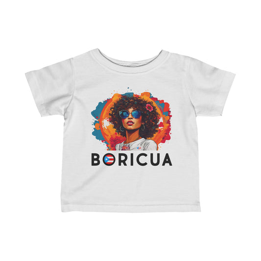 Boricua Girl Black Infant Fine Jersey Tee