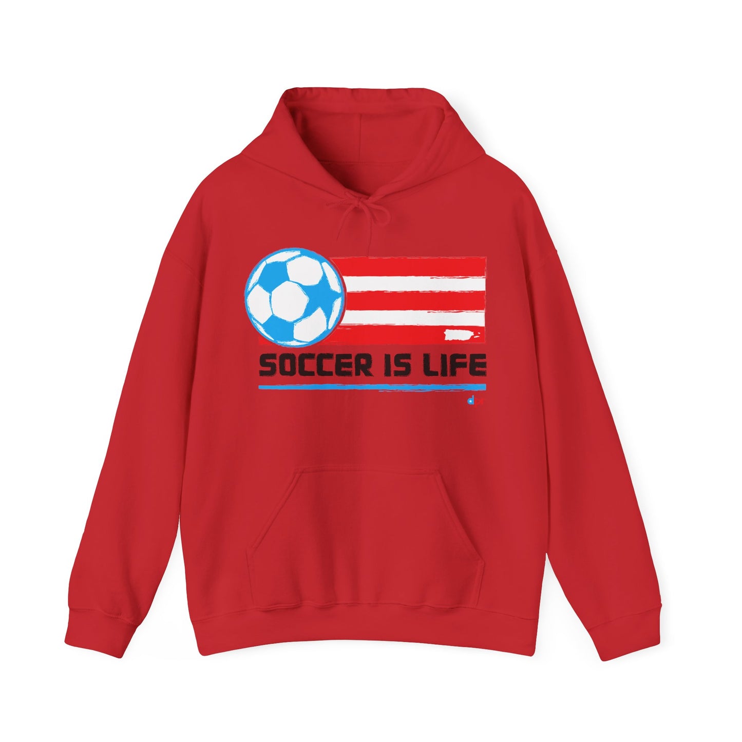 Soccer is life Puerto Rican Flag Unisex Heavy Blend™ Boricua-Style Hoodies