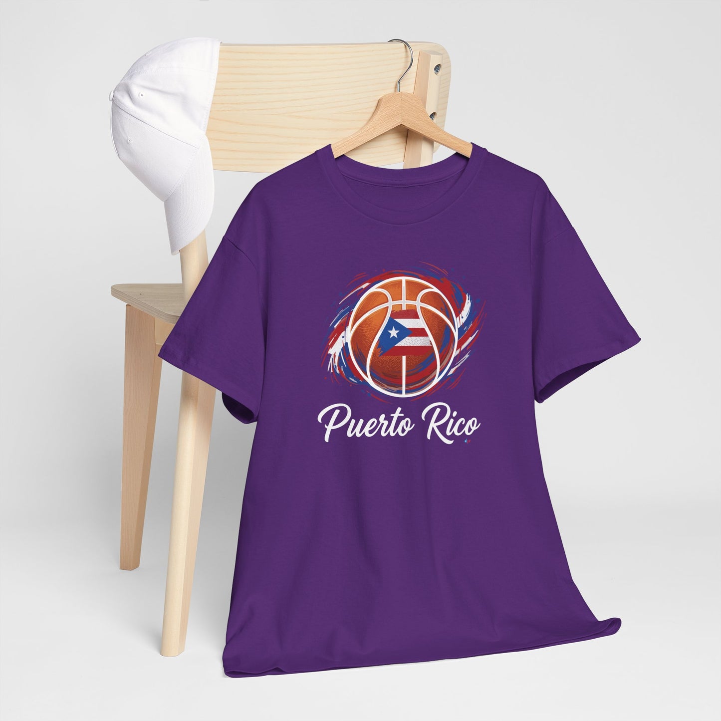 Puerto Rico Basketball Flag | Unisex Heavy Cotton T-Shirt