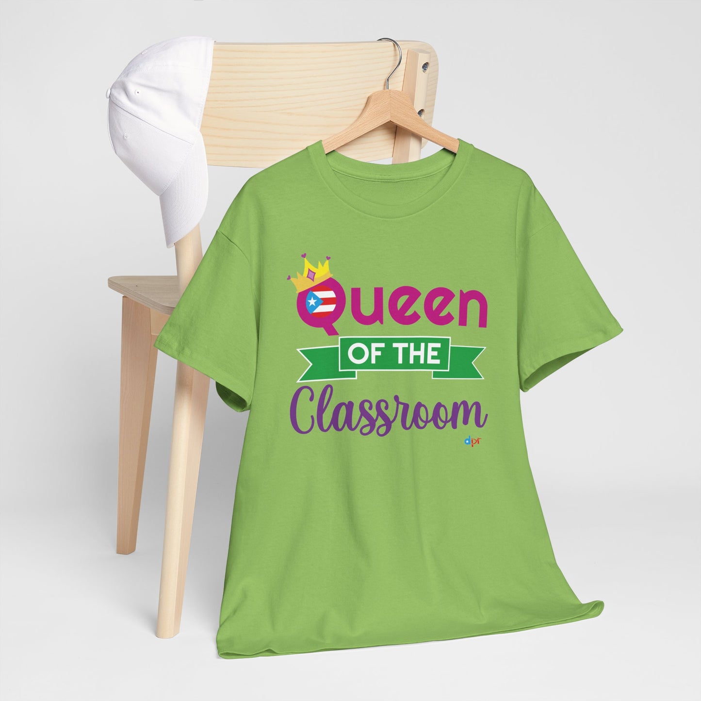 Queen of the Classroom - Back to School Boricua Teacher Heavy Cotton Tee