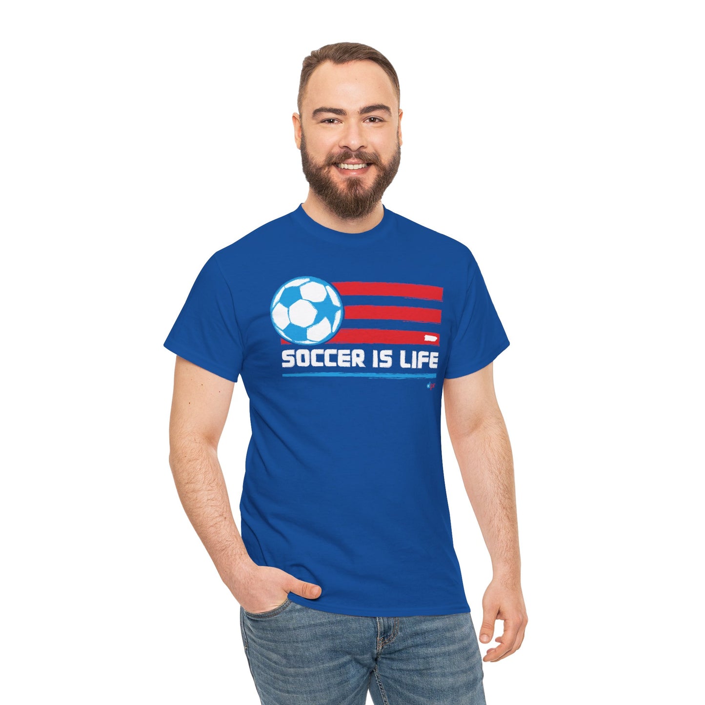 Soccer is Life Colors Unisex Heavy Cotton Tee