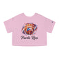 Puerto Rico Basketball Women's Flowy Cropped Tee | Puerto Rican Basketball Shirt