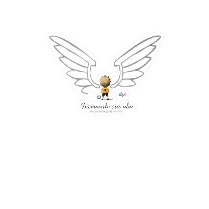 "Formando sus Alas" Soccer Player Waterproof Kiss-Cut Vinyl Decal
