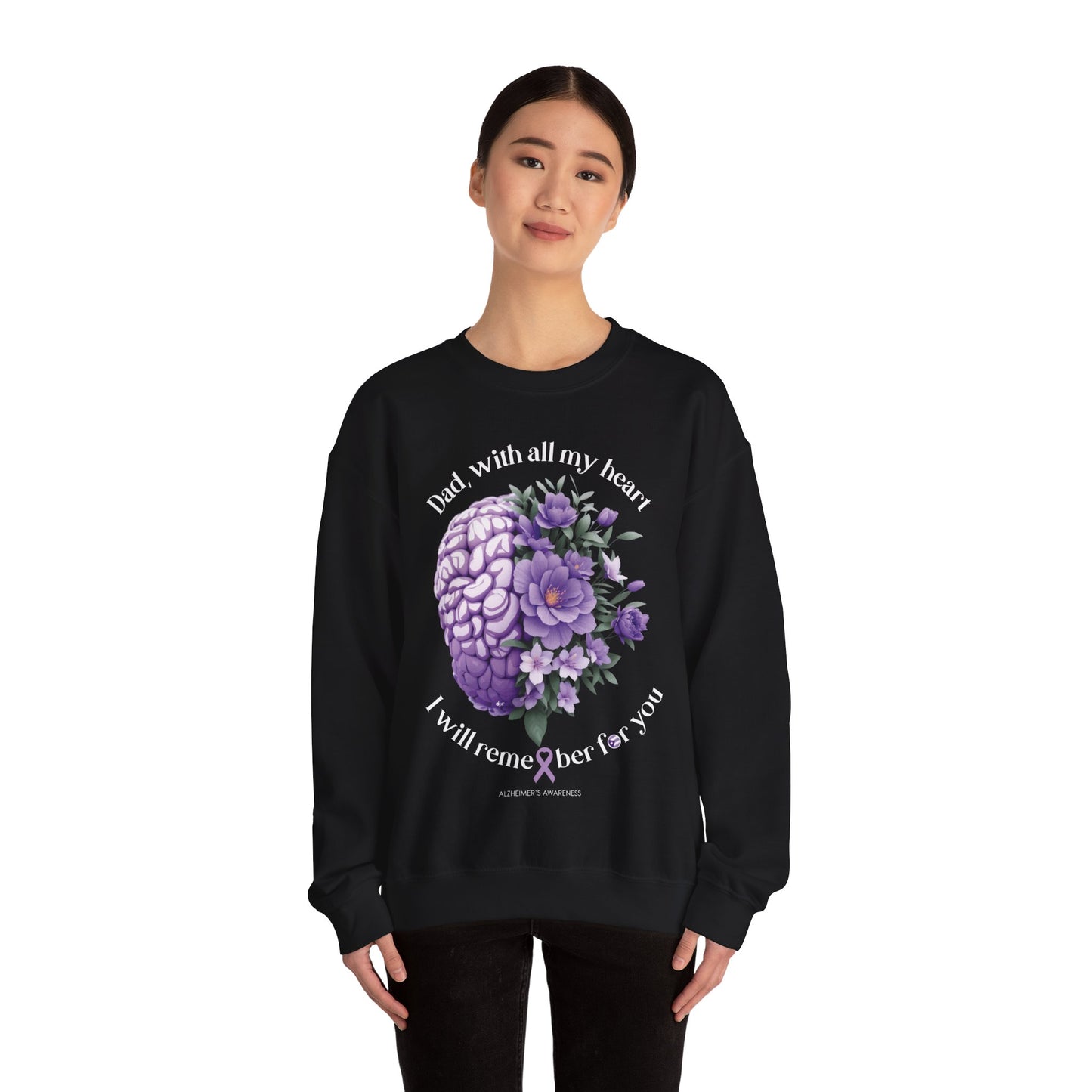 DAD I Will Remember for You Heavy Blend™ Crewneck Sweaters