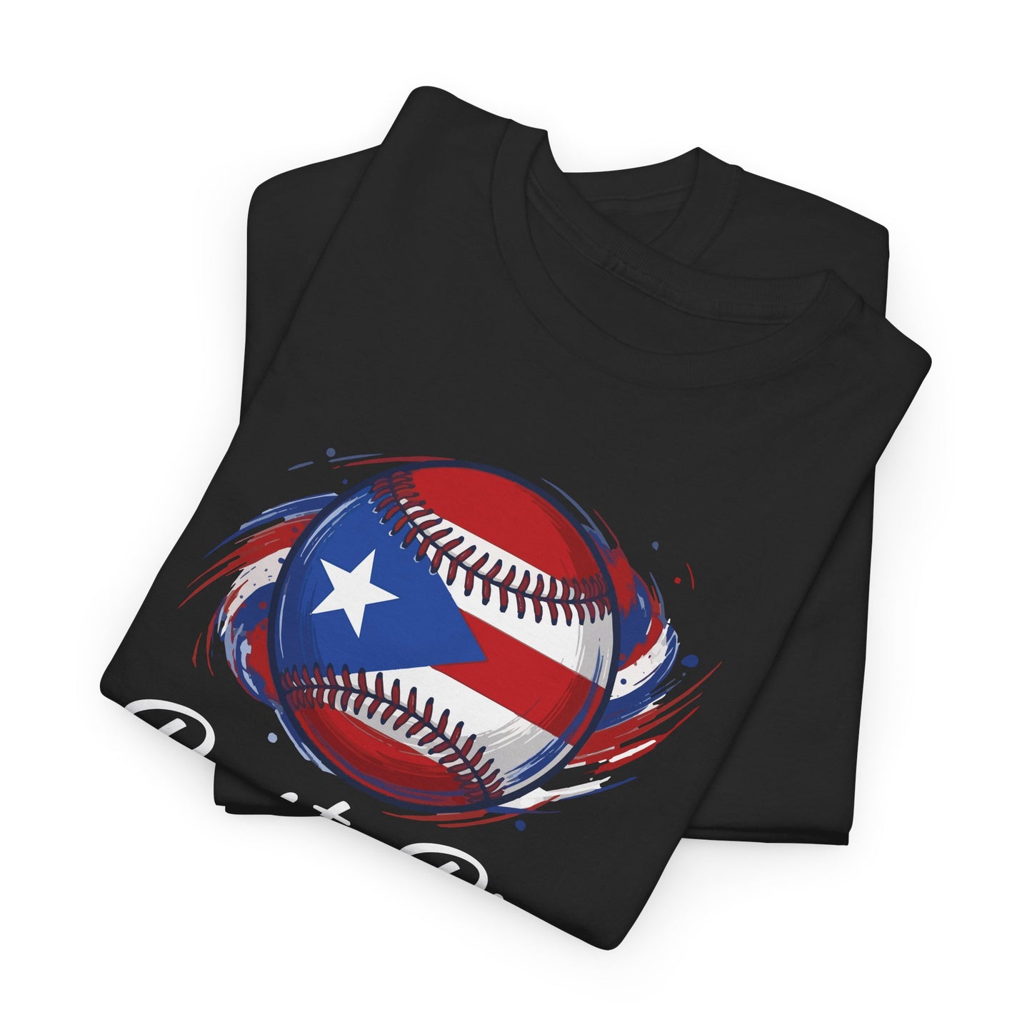 Puerto Rico Baseball Flag | Unisex Heavy Cotton T-Shirt
