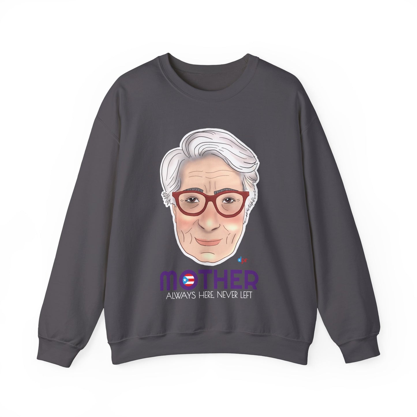 Mamá Boricua Always Here Never Left Heavy Blend™ Crewneck Sweatshirt