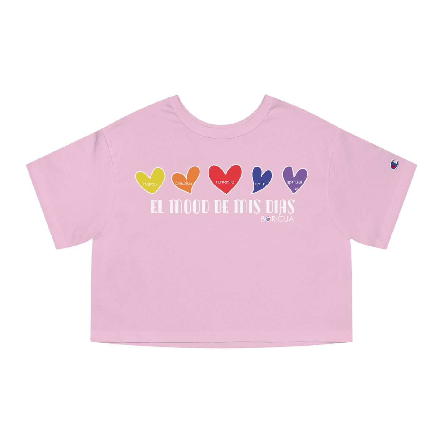 El Mood de mis días Boricua  Flowy Cropped Tee