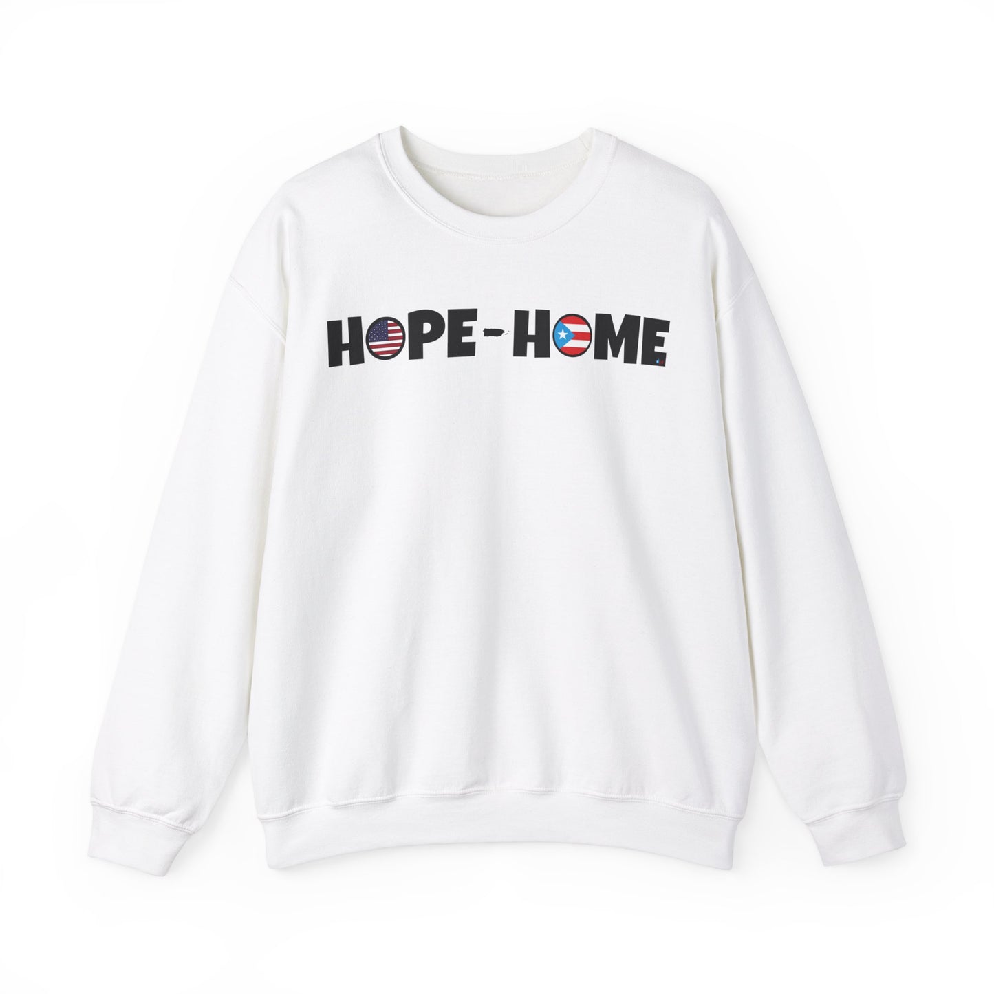 HOPE HOME BANDERA PUERTO RICO Heavy Blend™ Crewneck Sweaters