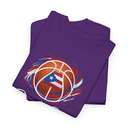 Puerto Rico Basketball Flag | Unisex Heavy Cotton T-Shirt