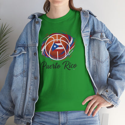 Puerto Rico Basketball Flag | Unisex Heavy Cotton T-Shirt