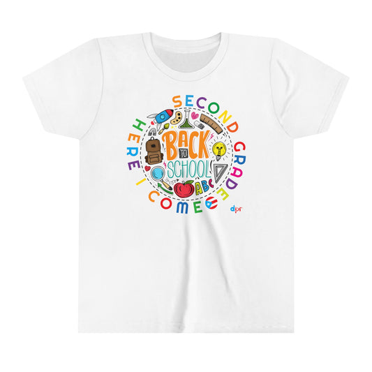 Back to School Boricua Girl Youth Short Sleeve Tee
