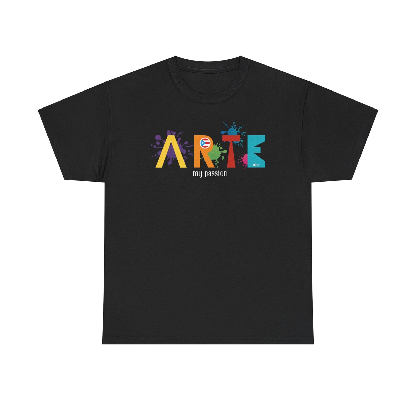 Arte My Passion Bandera Puerto Rico Unisex Heavy Cotton Tee