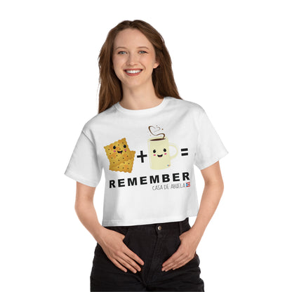 Crackers & Coffee REMEMBER ABUELA Flowy Cropped Tee