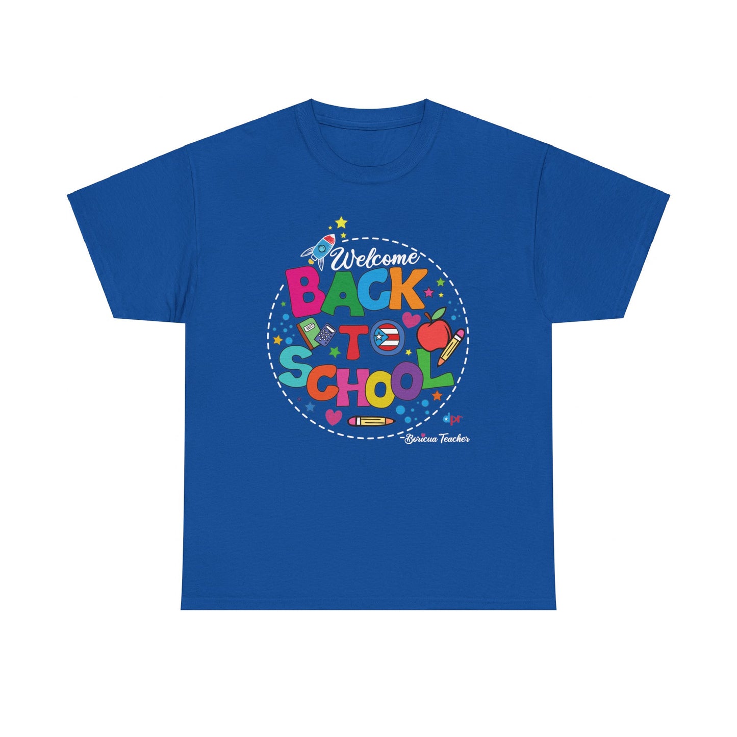 Welcome Back to School Boricua Teacher Heavy Cotton Tee