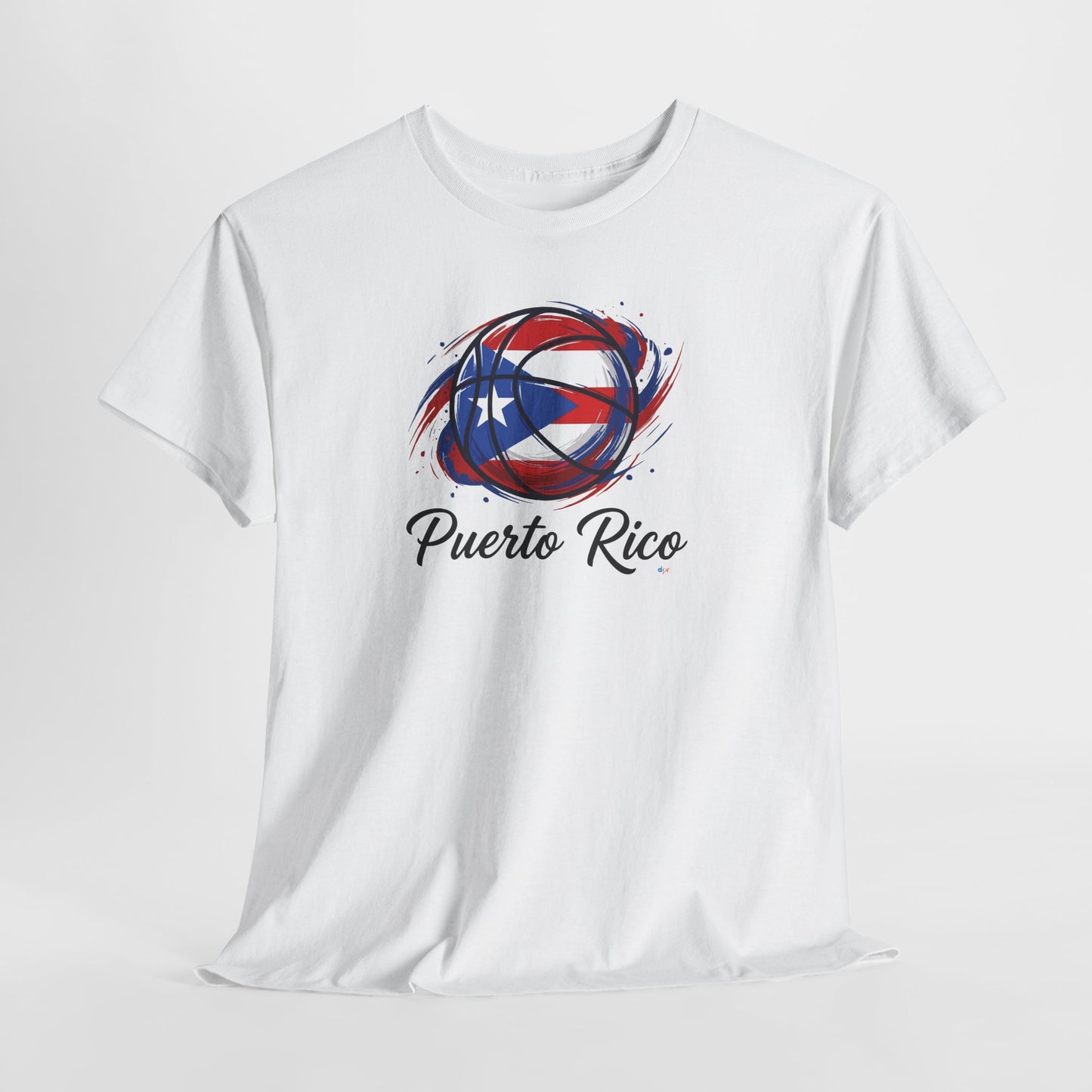 Puerto Rico Basketball Flag 2 | Unisex Heavy Cotton T-Shirt
