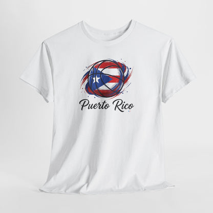 Puerto Rico Basketball Flag 2 | Unisex Heavy Cotton T-Shirt