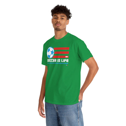 Soccer is Life Colors Unisex Heavy Cotton Tee