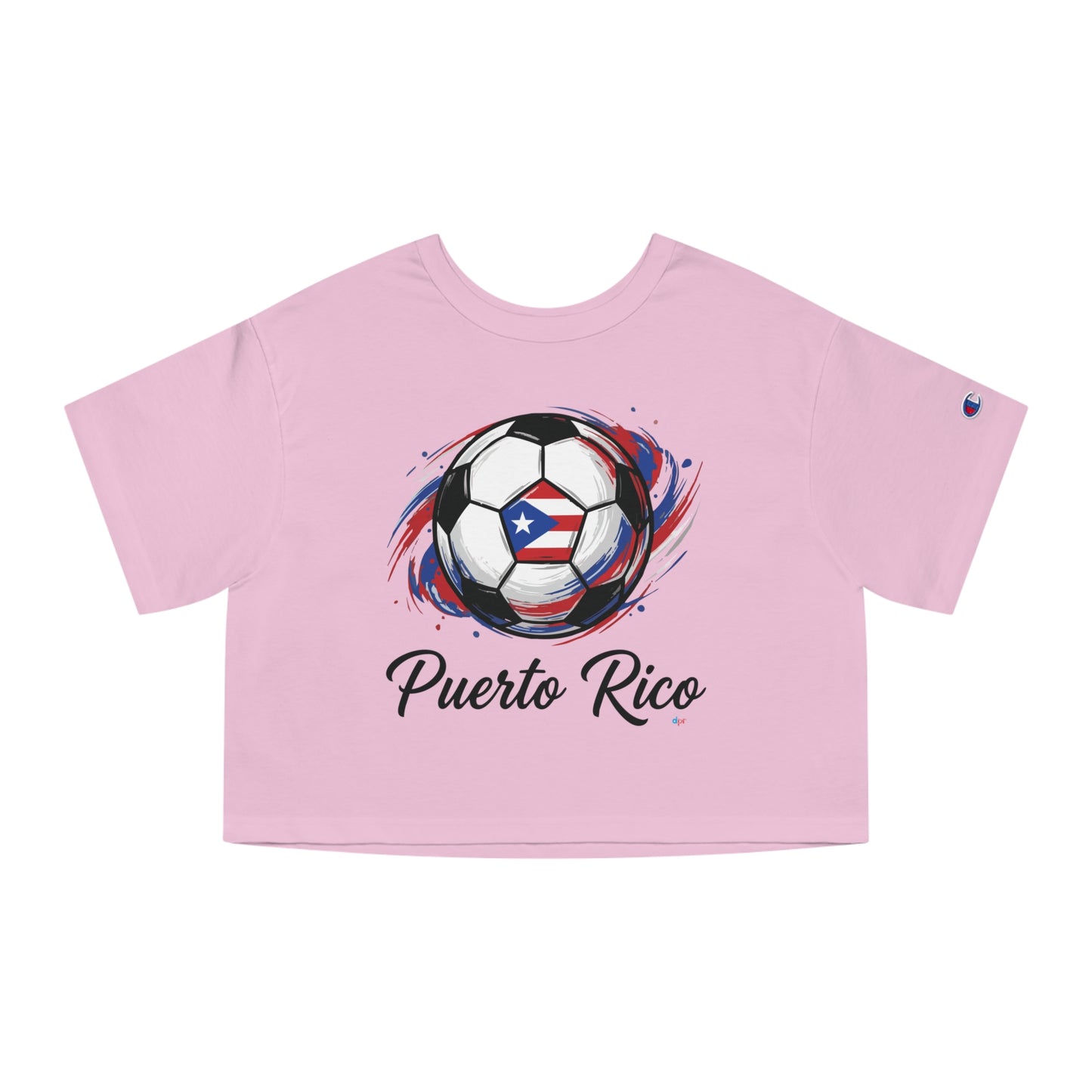 Puerto Rico Soccer ball Women's Flowy Cropped Tee | Puerto Rican Soccer ball Shirt